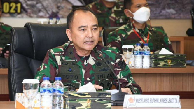 VIVA Militer: Waaster Kasad Brigjen TNI Toto Nurwanto buka Rakernis TMMD ke-111