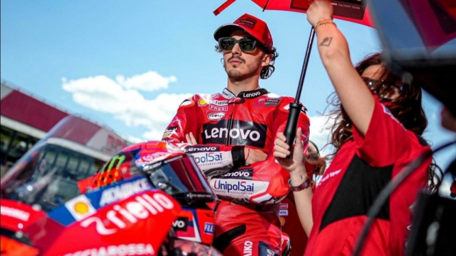 Pembalap Ducati, Francesco Bagnaia. 