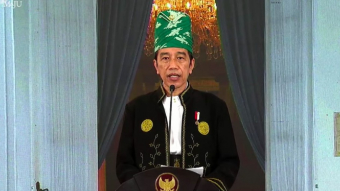 Presiden Jokowi dalam acara Peringatan Hari Lahir Pancasila dari Istana Bogor.