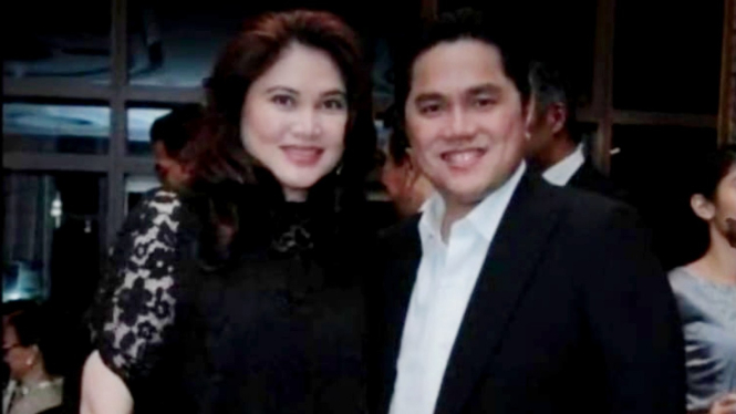 Menteri BUMN, Erick Thohir bersama istrinya, Elizabeth Tjandra 