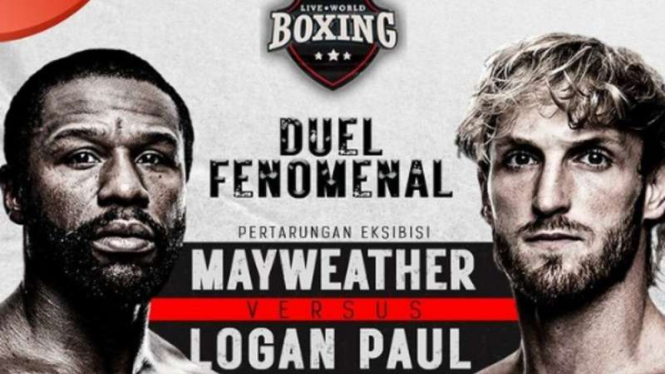 Duel Mayweather vs Logan Paul live di tvOne