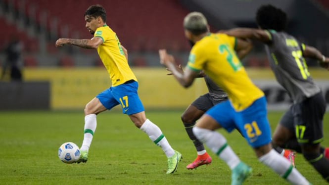 Laga kualifikasi Piala Dunia 2022 Brasil vs Ekuador.