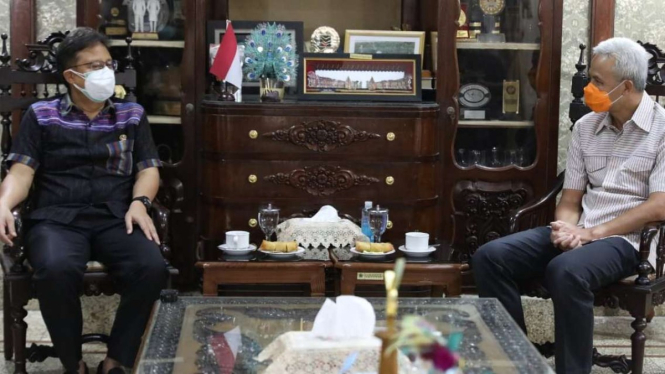 Menkes Budi Gunadi Sakidin pertemuan dengan Gubernur Jateng.