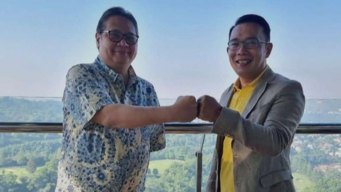 Airlangga Hartarto dan Ridwan Kamil