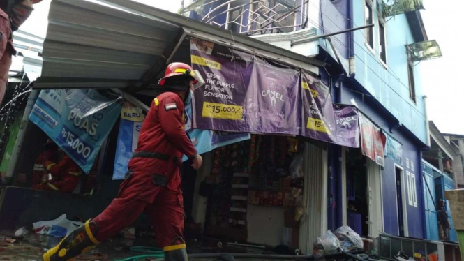 Lokasi kebakaran di Kranji, Kota Bekasi, Rabu, 9 Juni 2021.