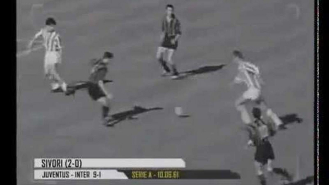 Juventus menghajar Inter Milan 9-1 pada 10 Juni 1961.