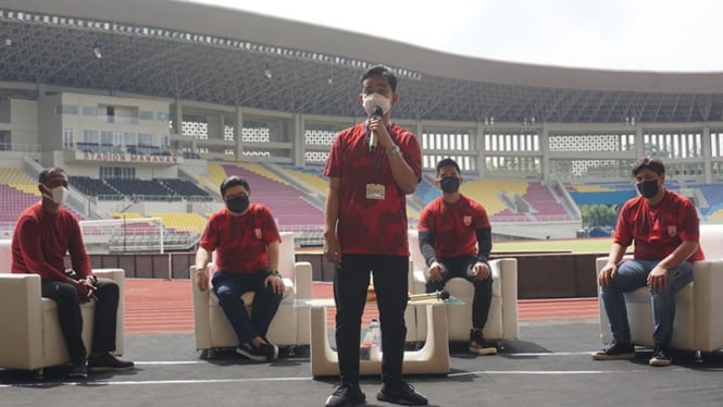 Gibran Rakabuming Raka saat peluncuran Tim Persis Solo.