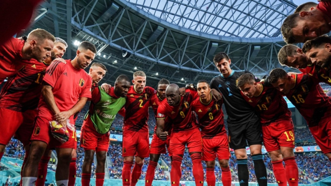 Romelu Lukaku bersama Timnas Belgia di EURO 2020