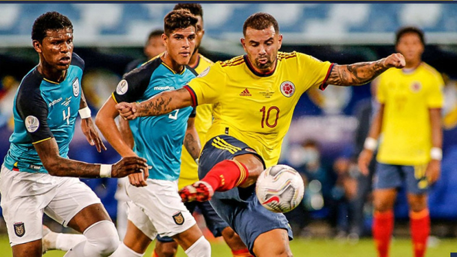 Laga antara Timnas Kolombia vs Ekuador di Copa America 2021