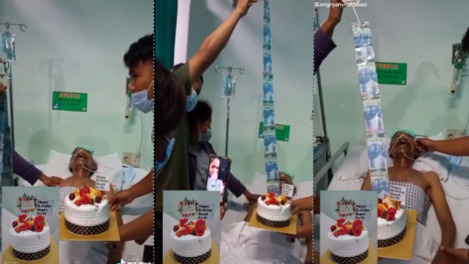  Viral Video Rayakan Ultah Orang Sakit di Rumah Sakit (TikTok/angryanynababan)