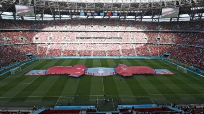 Suporter di laga EURO 2020 Hungaria Vs Portugal