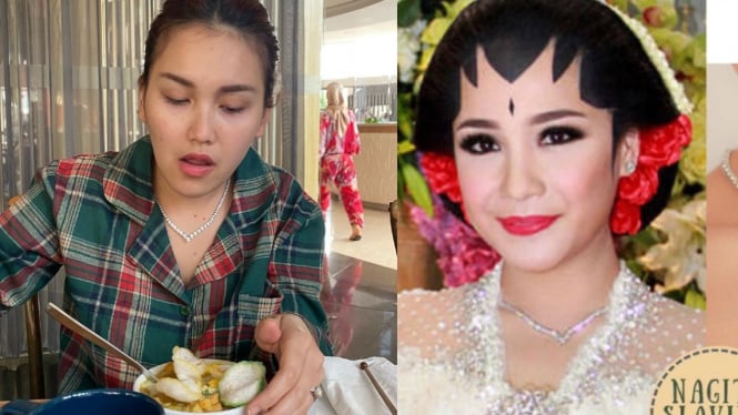 Kalung berlian Ayu Ting Ting yang mirip dengan kalung Nagita Slavina.