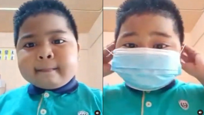 Viral bocah ngomong bahaya corona (Instagram/hotamanparisofficial)