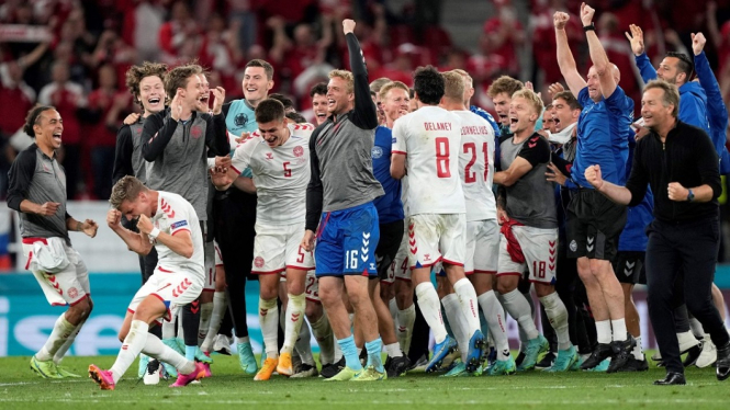 Timnas Denmark lolos ke 16 besar EURO 2020