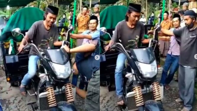 Viral Jenazah Dibawa ke Makam Pakai Motor Roda Tiga (Instagram/jemputdimana)