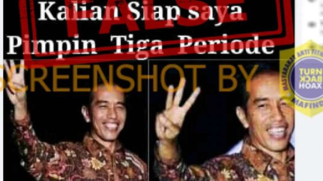 Foto hoax Jokowi tiga periode