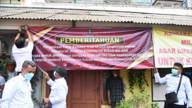 Kemenkumham ambil alih pengelolaan Pasar Babakan Tangerang.