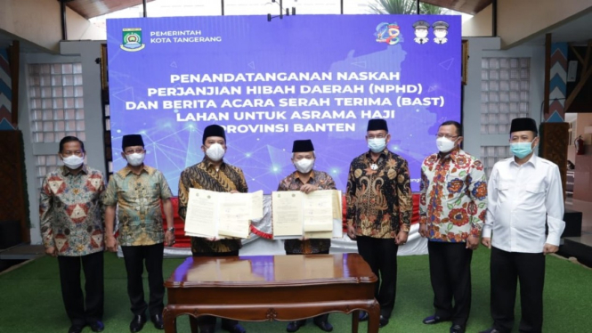 Hibah lahan untuk Asrama Haji Provinsi Banten.
