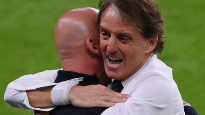 Pelatih Timnas Italia, Roberto Mancini.