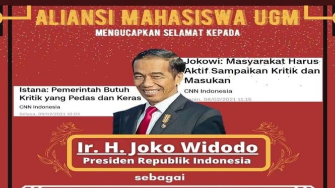 Aliansi mahasiswa UGM mengkritik Presiden Jokowi