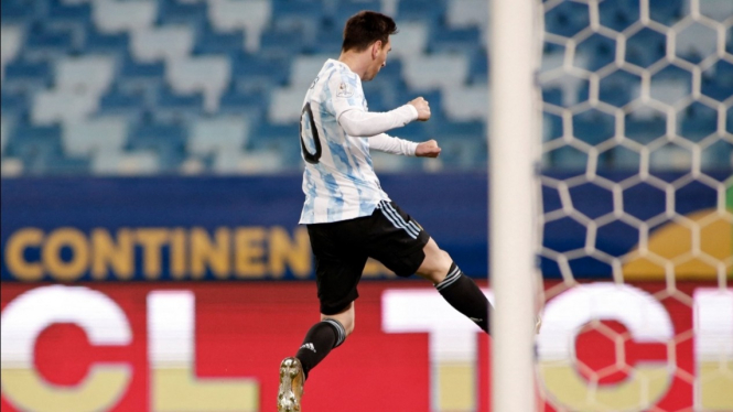 Megabintang Timnas Argentina, Lionel Messi. 