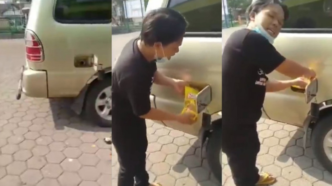 Viral Mobil Panther Diisi Bahan Bakar Minyak Goreng (Instagram/cetull.22)