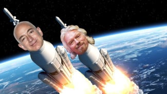 Beda Jalan-jalan ke Luar Angkasa Richard Branson dan Jeff Bezos