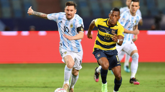 Duel Timnas Argentina Vs Ekuador di Copa Amerika 2021