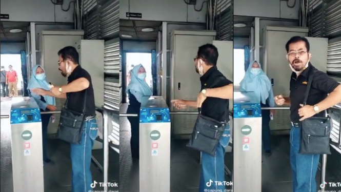 Penumpang Sakit Tak Boleh Naik Trasbjakarta karena masker (TikTok/capung_darat)