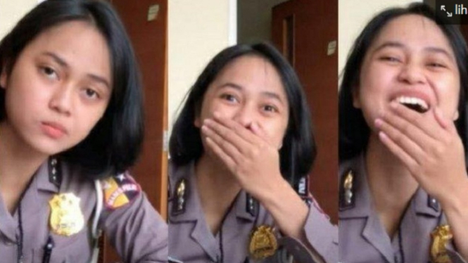 Polwan mirip Lesti