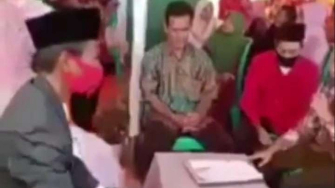 Viral video pengantin pria talak perempuan saat ijab qabul.