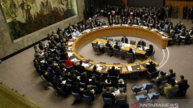 Suasana sidang Dewan Keamanan PBB di New York, AS.