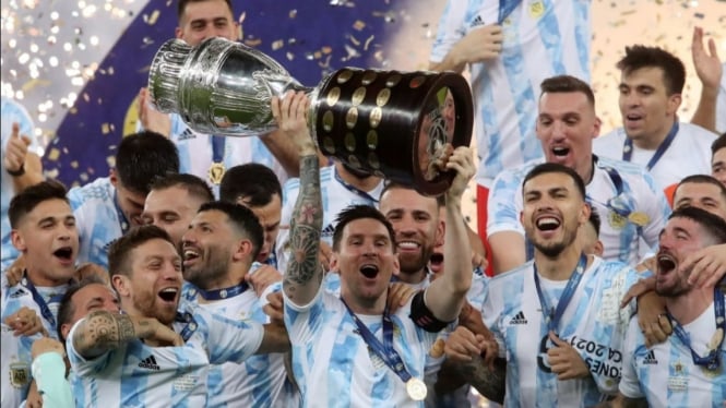 Timnas Argentina juara Copa America 2021.