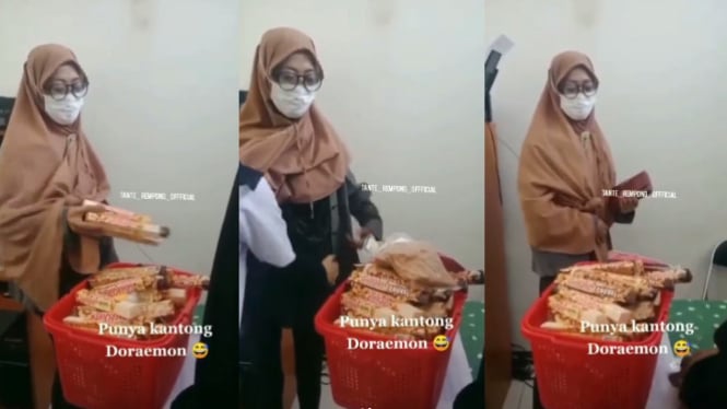 Wanita Ini Terciduk, Barang Curiannya Ditutupi Jilbab Panjangnya (instagram/tante_rempong_officiall)