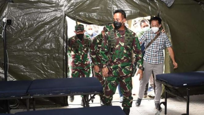 VIVA Militer: KSAD Jenderal TNI Andika Perkasa mengecek kesiapan Rumkitlap RSPAD
