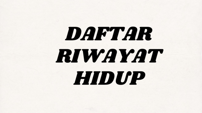 Ilustrasi Daftar Riwayat Hidup