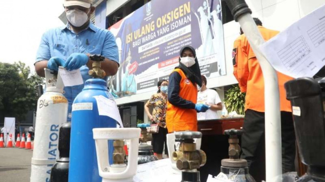 Isi ulang oksigen di Surabaya