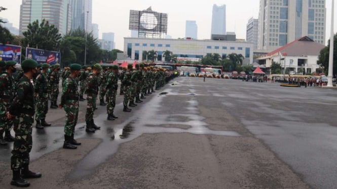 Apel pasukan gabungan untuk pengamanan malam takbiran dan Hari Raya Idul Adha.