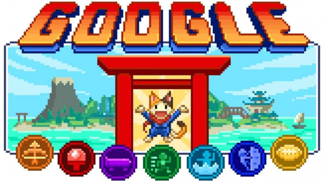 Google Doodle Olimpiade Tokyo Jepang 2021.
