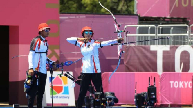 Atlet panahan Indonesia,  Riau Ega Agatha dan Diananda Choirunisa 