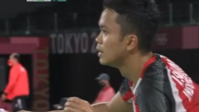 Tunggal putra Indonesia, Anthony Sinisuka Ginting di Olimpiade Tokyo 2020
