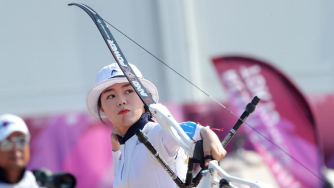 Ilustrasi atlet panahan Korea Selatan di Olimpiade.