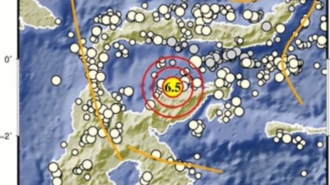 Gempa Bumi Magnitudo 6,5 Guncang Tojo Una-Una Sulteng.