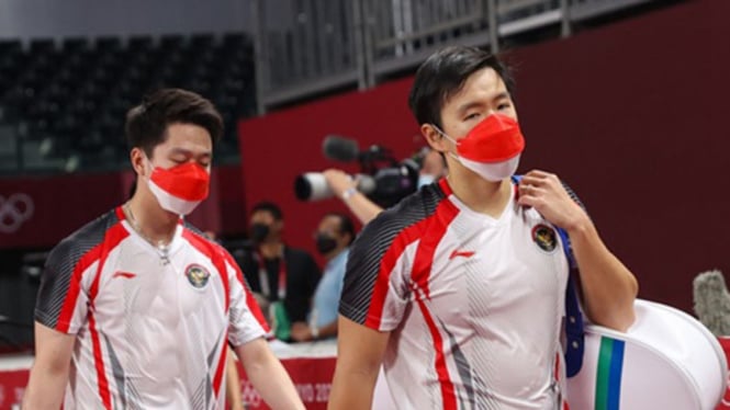 Ganda putra Indonesia, Kevin Sanjaya Sukamuljo/Marcus Fernaldi Gideon.