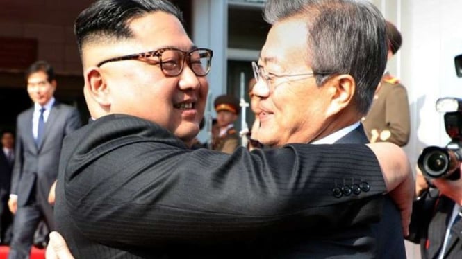Presiden Moon Jae-in ucapkan selamat tinggal ke pemimpin Korea Utara Kim Jong-un