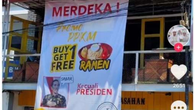 Promo warung ramen tidak berlaku untuk Presiden.