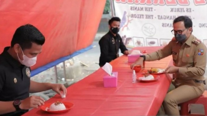 Wali Kota Bogor Bima Arya makanan pecel lele 