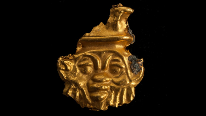 Jimat emas yang ditemukan arkeolog di Kota Thonis-Heracleion