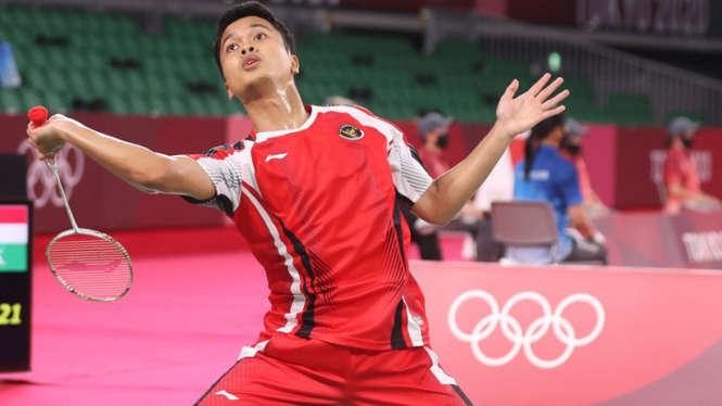 Tunggal putra Indonesia, Anthony Sinisuka Ginting di Olimpiade Tokyo 2020