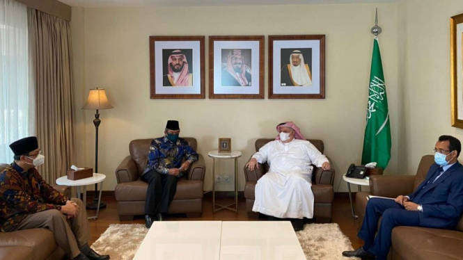 TIm Kementerian Agama kunjungi Dubes Arab Saudi terkait ibadah umrah.